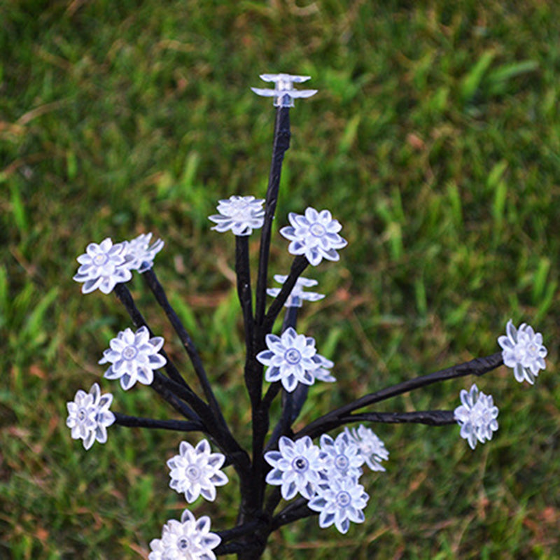 Modern Art Deco Cherry Blossom Lotus Plastic LED Outdoor Ground Plug Light For Garden | Kalsten