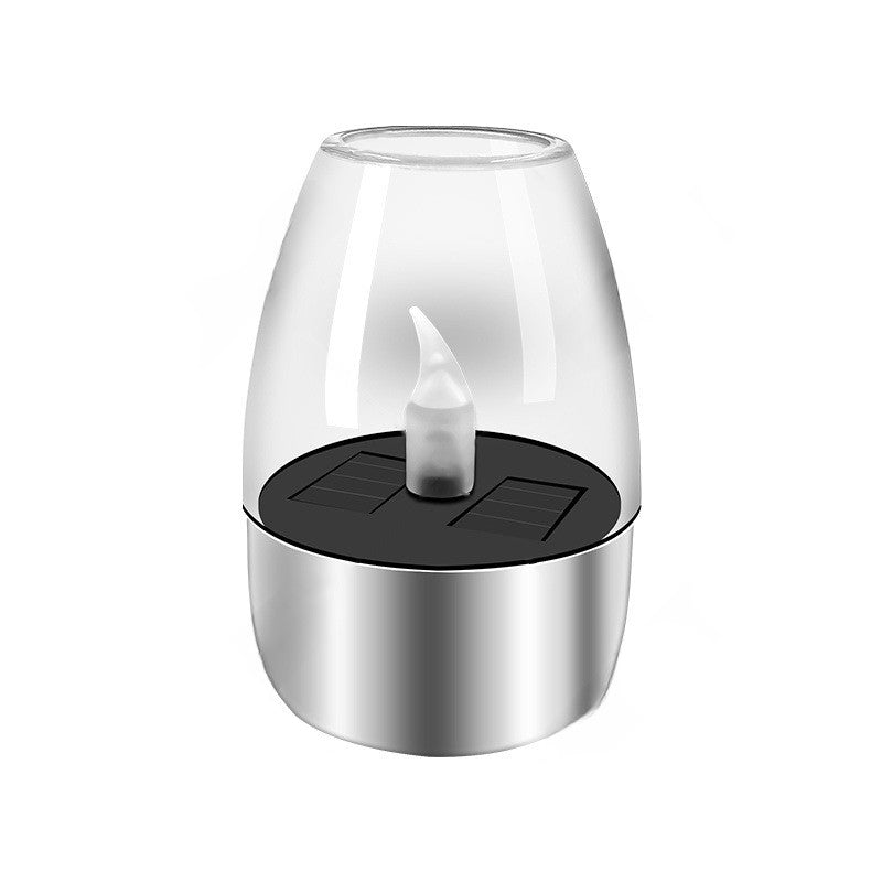 Modern Minimalist Candle Round PC Stainless Steel LED Outdoor Light For Garden | Kalsten