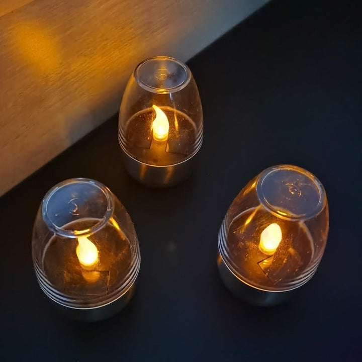 Modern Minimalist Candle Round PC Stainless Steel LED Outdoor Light For Garden | Kalsten