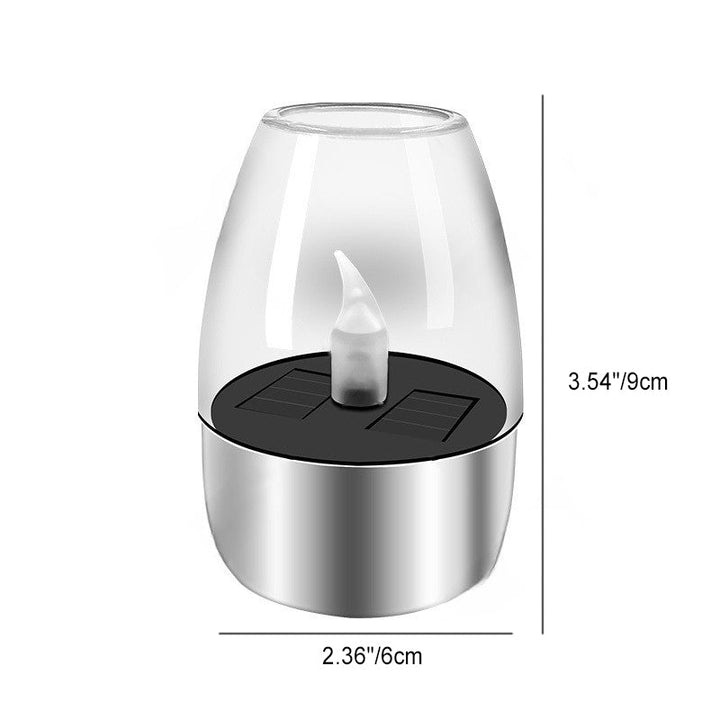 Modern Minimalist Candle Round PC Stainless Steel LED Outdoor Light For Garden | Kalsten