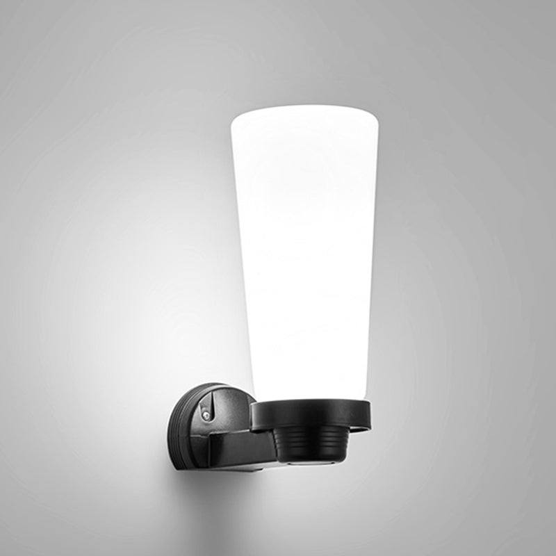 Modern Simplicity Flower Cone Square Cylinder Ball Acrylic ABS Iron 1-Light Wall Sconce Lamp For Outdoor Patio | Kalsten