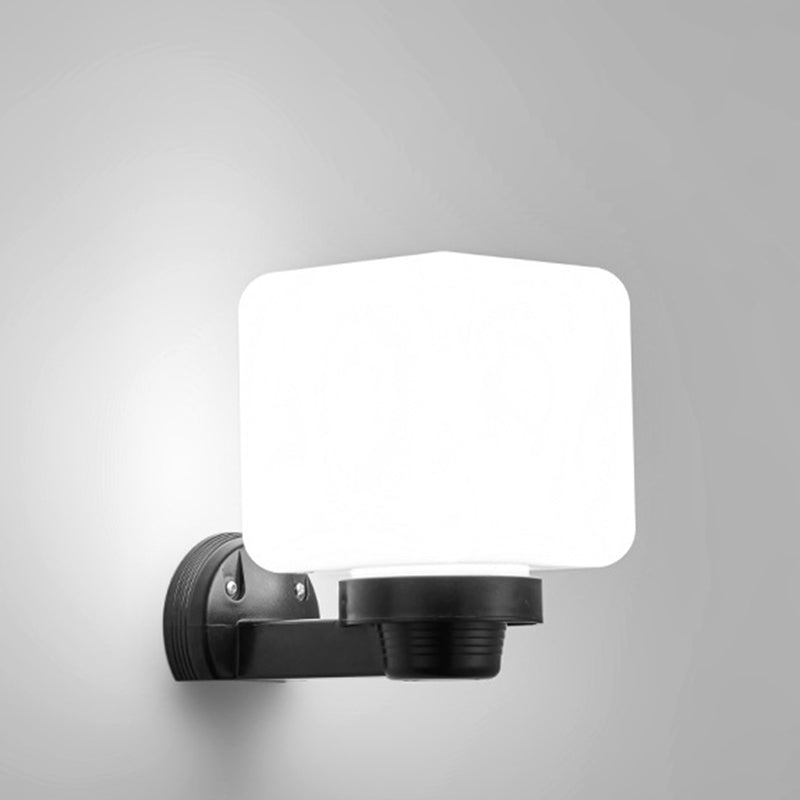 Modern Simplicity Flower Cone Square Cylinder Ball Acrylic ABS Iron 1-Light Wall Sconce Lamp For Outdoor Patio | Kalsten