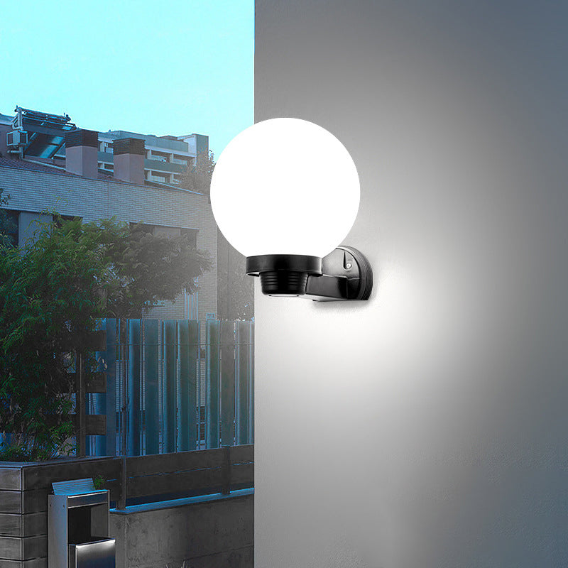 Modern Simplicity Flower Cone Square Cylinder Ball Acrylic ABS Iron 1-Light Wall Sconce Lamp For Outdoor Patio | Kalsten