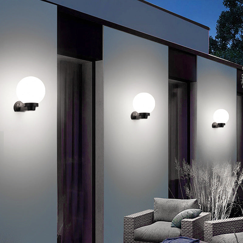 Modern Simplicity Flower Cone Square Cylinder Ball Acrylic ABS Iron 1-Light Wall Sconce Lamp For Outdoor Patio | Kalsten