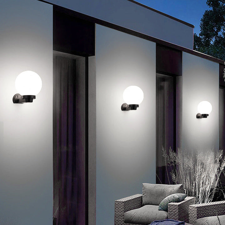 Modern Simplicity Flower Cone Square Cylinder Ball Acrylic ABS Iron 1-Light Wall Sconce Lamp For Outdoor Patio | Kalsten