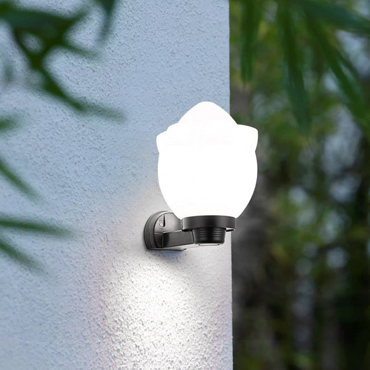 Modern Simplicity Flower Cone Square Cylinder Ball Acrylic ABS Iron 1-Light Wall Sconce Lamp For Outdoor Patio | Kalsten