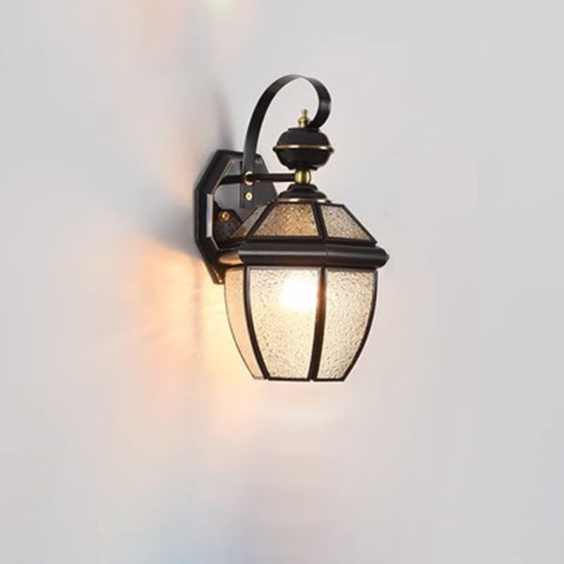 Contemporary Nordic Room Square Glass Copper 1-Light Wall Sconce Lamp For Outdoor Patio | Kalsten