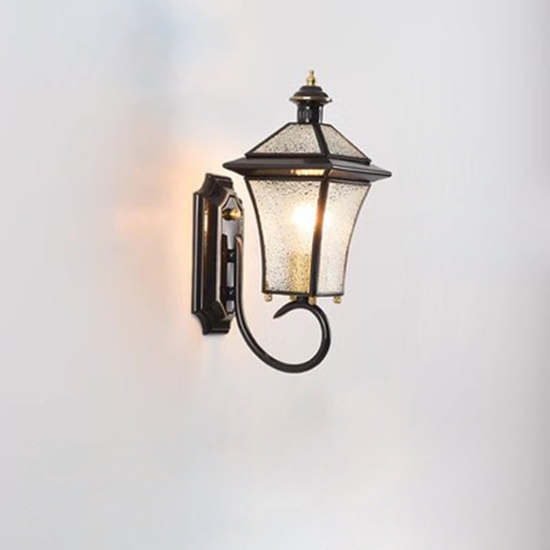 Contemporary Nordic Room Square Glass Copper 1-Light Wall Sconce Lamp For Outdoor Patio | Kalsten