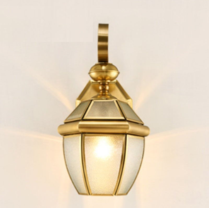 Contemporary Scandinavian Hexagonal Round Square Glass Brass 1/3 Light Wall Sconce Lamp For Garden | Kalsten