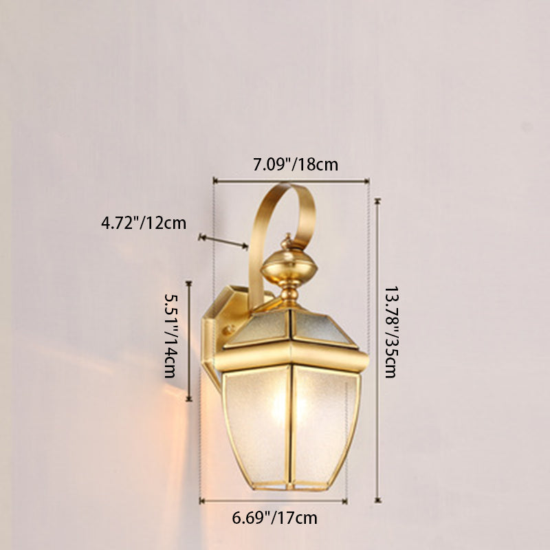 Contemporary Scandinavian Hexagonal Round Square Glass Brass 1/3 Light Wall Sconce Lamp For Garden | Kalsten