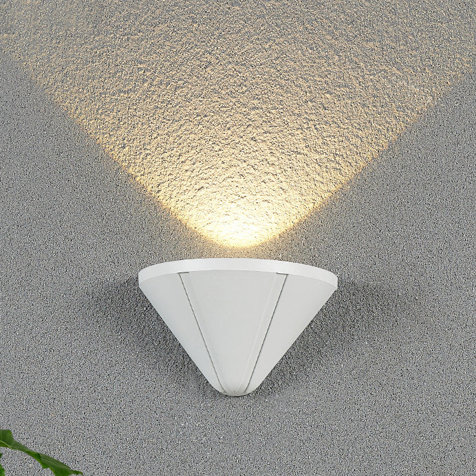 Modern Minimalist Triangle Waterproof Lens Aluminum LED Wall Sconce Lamp For Outdoor Patio | Kalsten