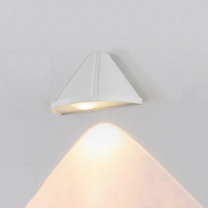 Modern Minimalist Triangle Waterproof Lens Aluminum LED Wall Sconce Lamp For Outdoor Patio | Kalsten