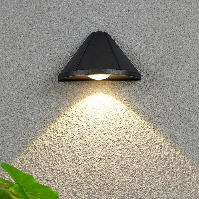 Modern Minimalist Triangle Waterproof Lens Aluminum LED Wall Sconce Lamp For Outdoor Patio | Kalsten