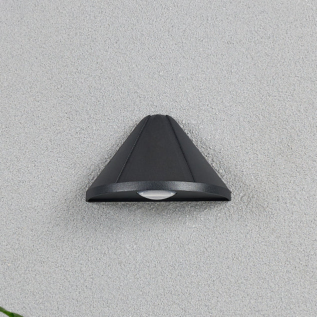 Modern Minimalist Triangle Waterproof Lens Aluminum LED Wall Sconce Lamp For Outdoor Patio | Kalsten