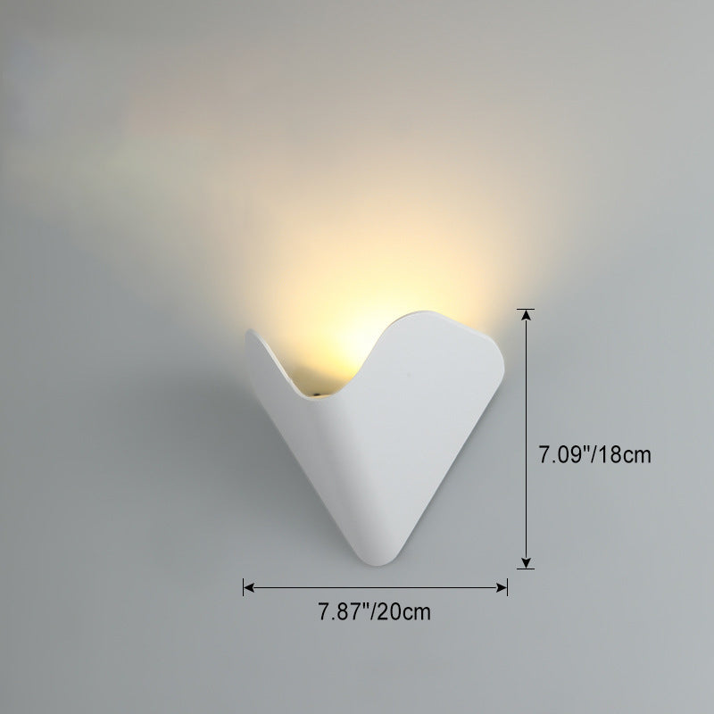 Modern Minimalist Triangle Bird's Nest Half Circle Waterproof Aluminum LED Wall Sconce Lamp For Outdoor Patio | Kalsten