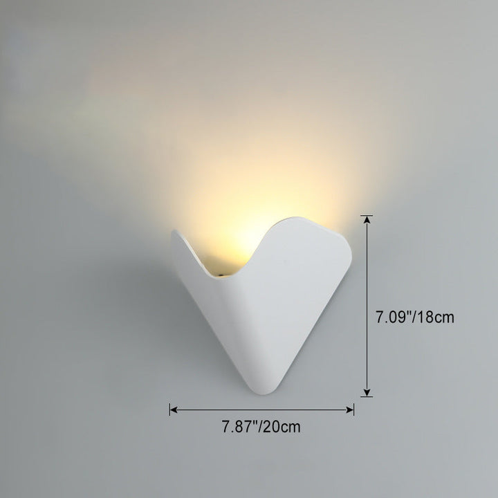 Modern Minimalist Triangle Bird's Nest Half Circle Waterproof Aluminum LED Wall Sconce Lamp For Outdoor Patio | Kalsten