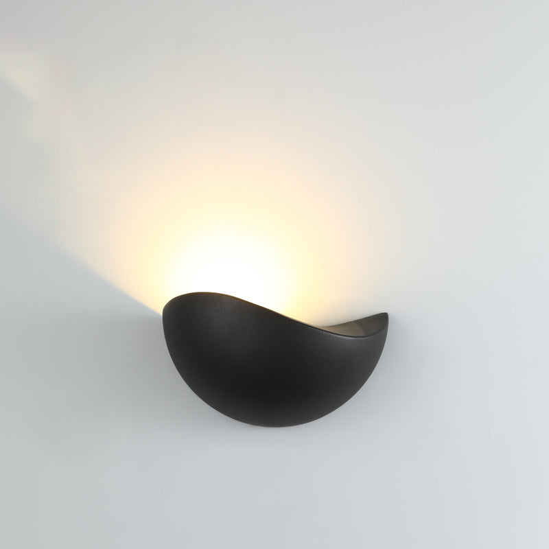 Modern Minimalist Triangle Bird's Nest Half Circle Waterproof Aluminum LED Wall Sconce Lamp For Outdoor Patio | Kalsten