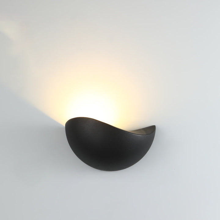 Modern Minimalist Triangle Bird's Nest Half Circle Waterproof Aluminum LED Wall Sconce Lamp For Outdoor Patio | Kalsten