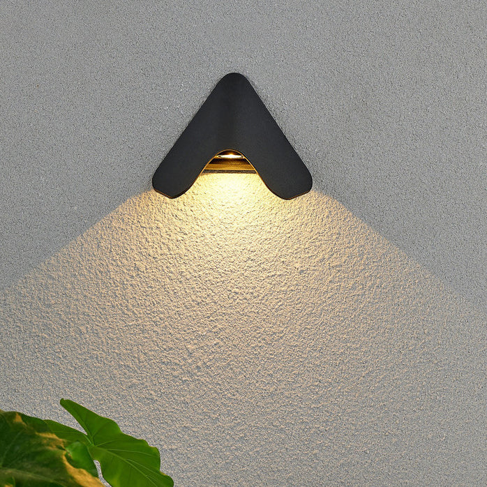 Modern Minimalist Triangle Bird's Nest Half Circle Waterproof Aluminum LED Wall Sconce Lamp For Outdoor Patio | Kalsten