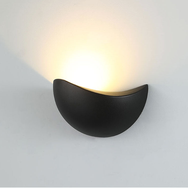 Modern Minimalist Triangle Bird's Nest Half Circle Waterproof Aluminum LED Wall Sconce Lamp For Outdoor Patio | Kalsten
