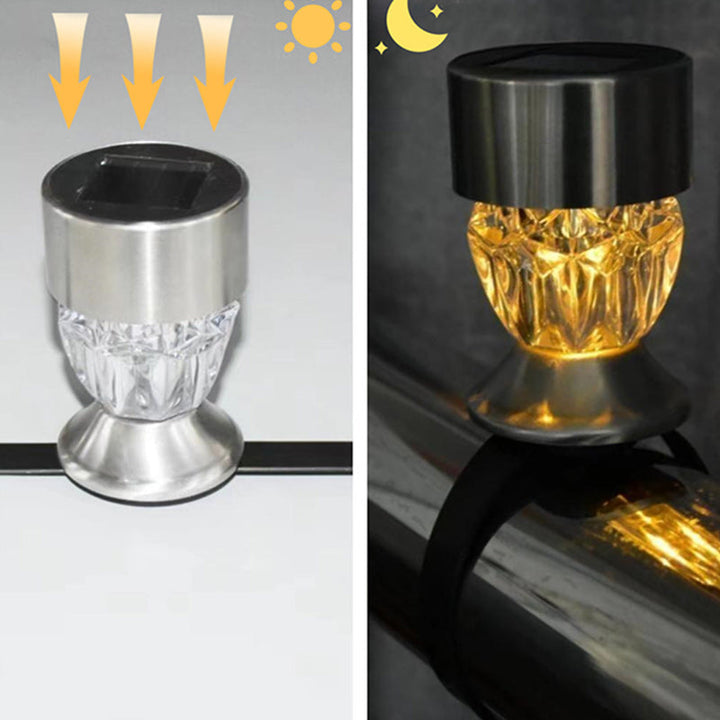 Modern Simplicity Solar Waterproof PP Stainless Steel Diamond Cylinder LED Landscape Lighting Outdoor Light For Garden | Kalsten