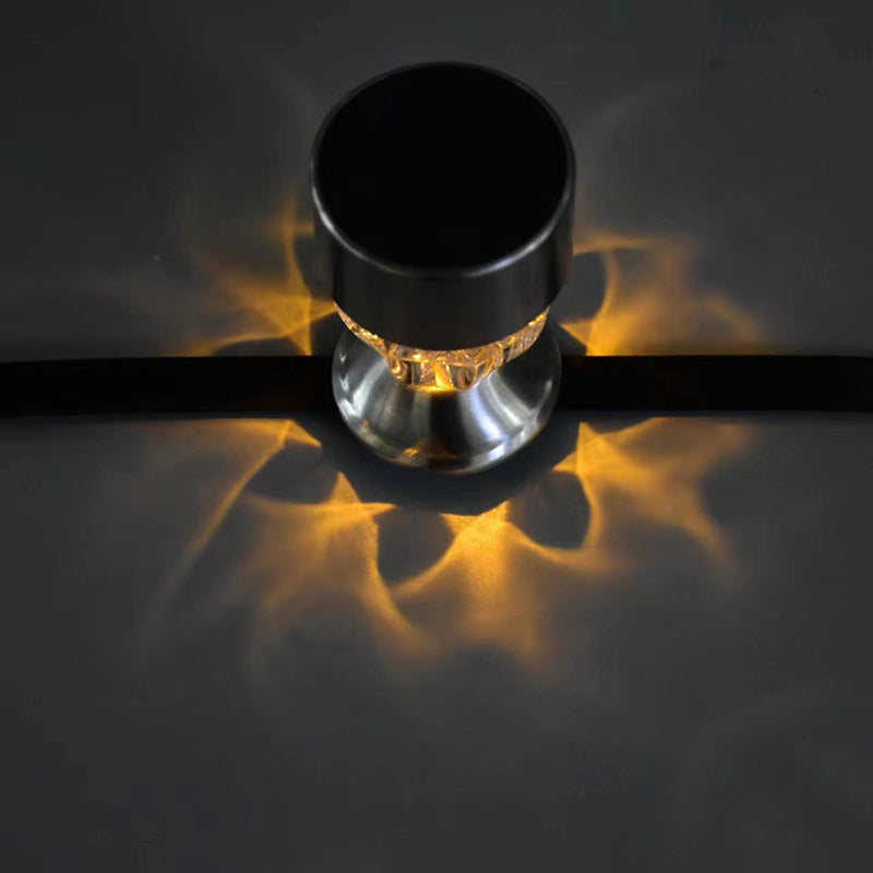 Modern Simplicity Solar Waterproof PP Stainless Steel Diamond Cylinder LED Landscape Lighting Outdoor Light For Garden | Kalsten