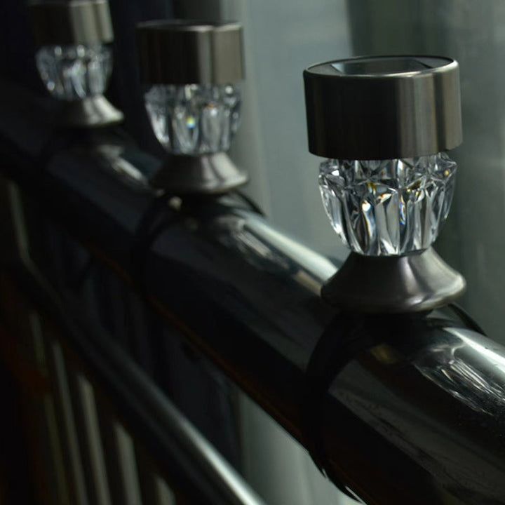 Modern Simplicity Solar Waterproof PP Stainless Steel Diamond Cylinder LED Landscape Lighting Outdoor Light For Garden | Kalsten