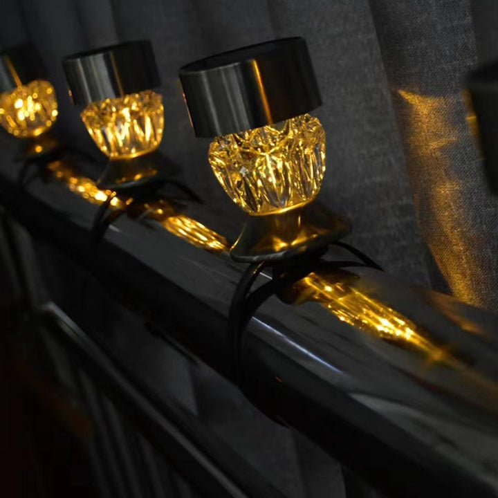 Modern Simplicity Solar Waterproof PP Stainless Steel Diamond Cylinder LED Landscape Lighting Outdoor Light For Garden | Kalsten