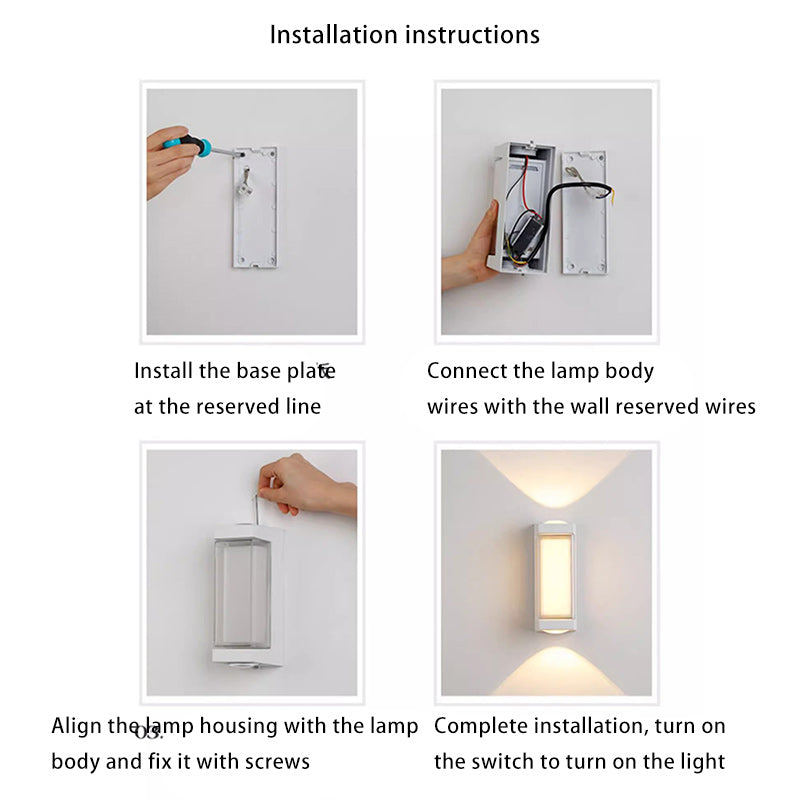 Modern Simplicity Waterproof Aluminum PC Cylinder Cuboid LED Wall Sconce Lamp For Outdoor Patio | Kalsten