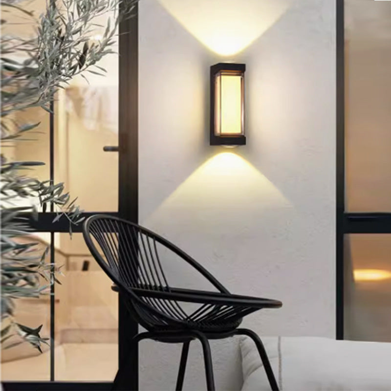 Modern Simplicity Waterproof Aluminum PC Cylinder Cuboid LED Wall Sconce Lamp For Outdoor Patio | Kalsten