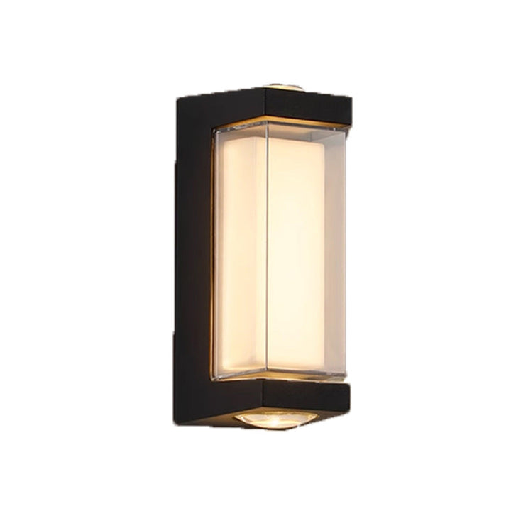 Modern Simplicity Waterproof Aluminum PC Cylinder Cuboid LED Wall Sconce Lamp For Outdoor Patio | Kalsten