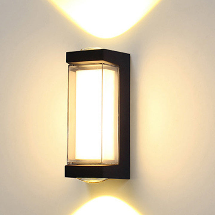 Modern Simplicity Waterproof Aluminum PC Cylinder Cuboid LED Wall Sconce Lamp For Outdoor Patio | Kalsten