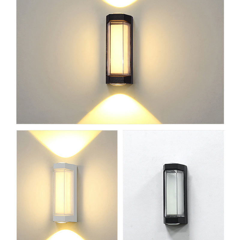 Modern Simplicity Waterproof Aluminum PC Cylinder Cuboid LED Wall Sconce Lamp For Outdoor Patio | Kalsten