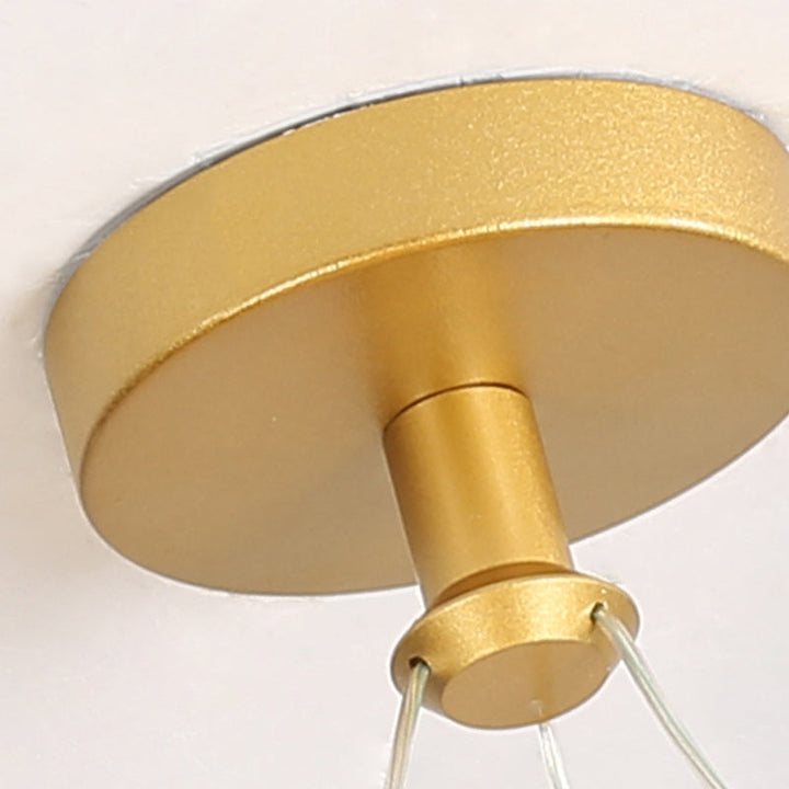 Kalsten | Contemporary Nordic Round Metal Silica LED Semi-Flush Mount Ceiling Light for Corridor