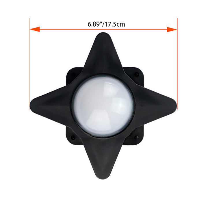 Contemporary Creative Waterproof Aluminum Acrylic PC Cross Star LED Wall Sconce Lamp For Outdoor Patio | Kalsten