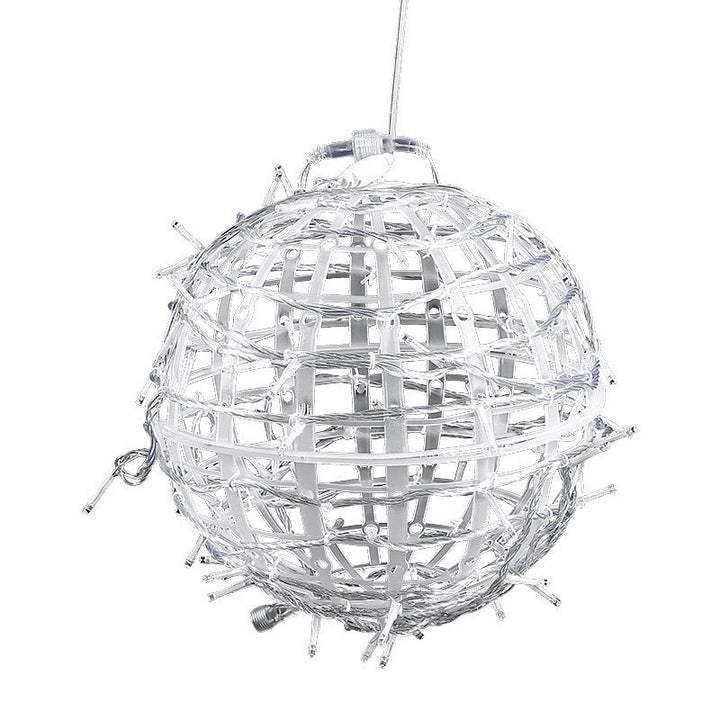 Modern Art Deco Solar Waterproof Weaving Ball Hanging PVC Plastic LED Outdoor Light Landscape Lighting For Garden | Kalsten