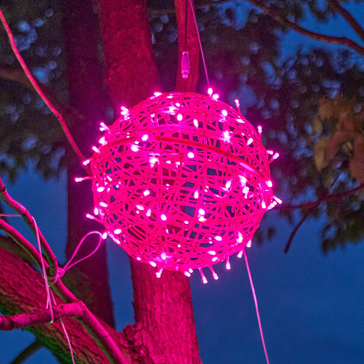Modern Art Deco Solar Waterproof Weaving Ball Hanging PVC Plastic LED Outdoor Light Landscape Lighting For Garden | Kalsten