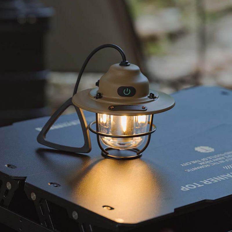 Contemporary Retro Rechargeable Waterproof Iron Silica ABS PC Strobile LED Outdoor Light For Garden | Kalsten