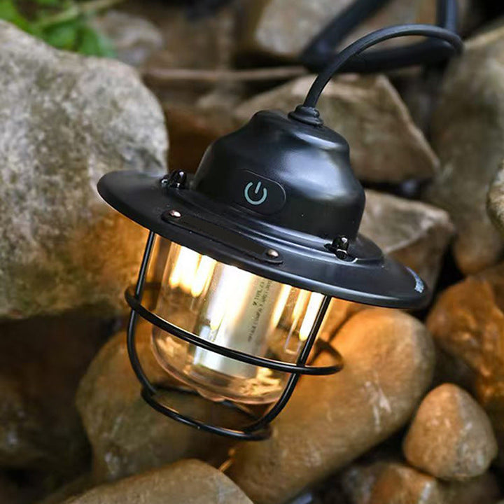 Contemporary Retro Rechargeable Waterproof Iron Silica ABS PC Strobile LED Outdoor Light For Garden | Kalsten