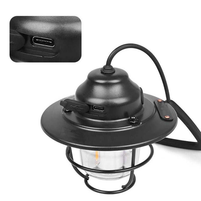 Contemporary Retro Rechargeable Waterproof Iron Silica ABS PC Strobile LED Outdoor Light For Garden | Kalsten