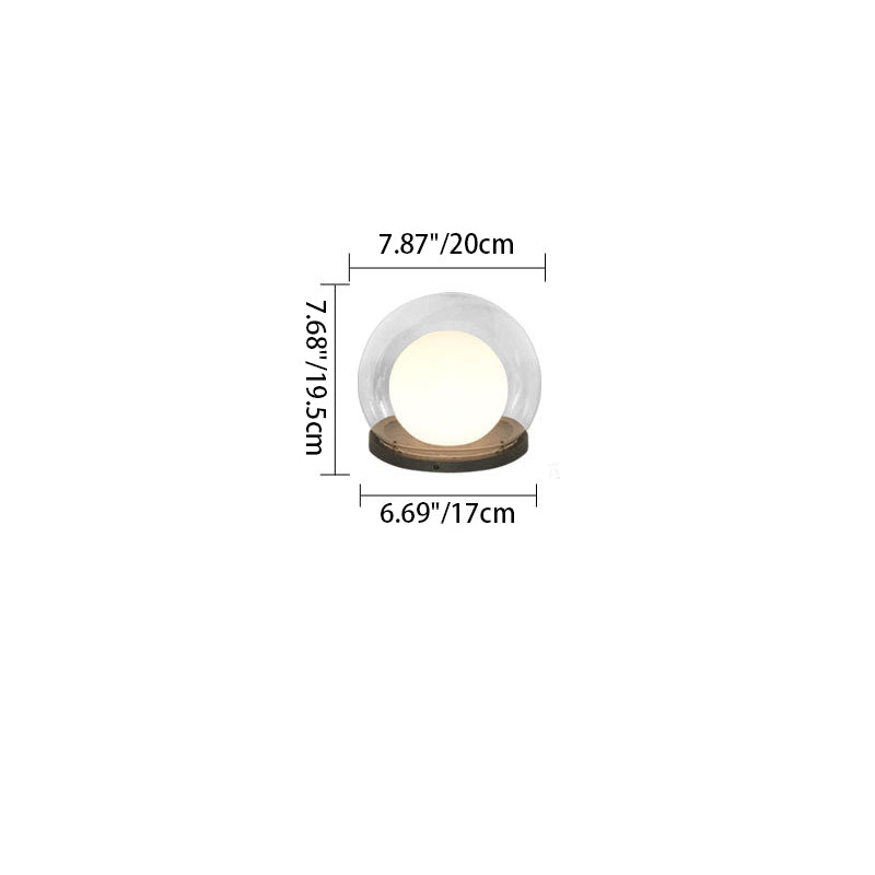 Modern Simplicity Solar Waterproof Stainless Steel PE PMMA Ball Moon 1-Light Outdoor Light For Garden | Kalsten