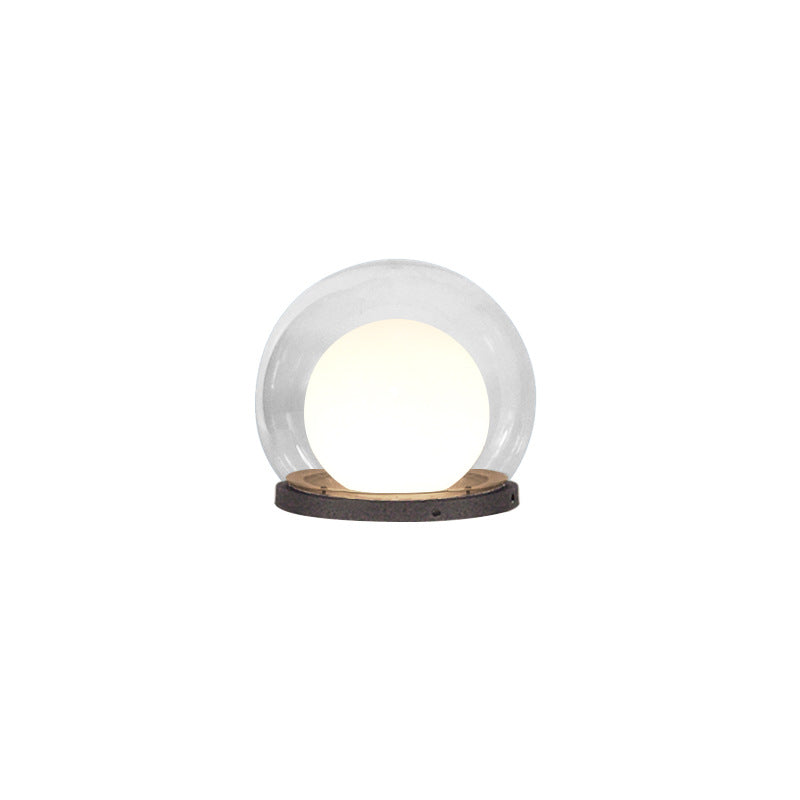 Modern Simplicity Solar Waterproof Stainless Steel PE PMMA Ball Moon 1-Light Outdoor Light For Garden | Kalsten