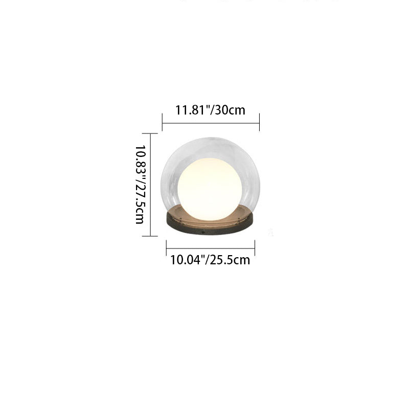 Modern Simplicity Solar Waterproof Stainless Steel PE PMMA Ball Moon 1-Light Outdoor Light For Garden | Kalsten