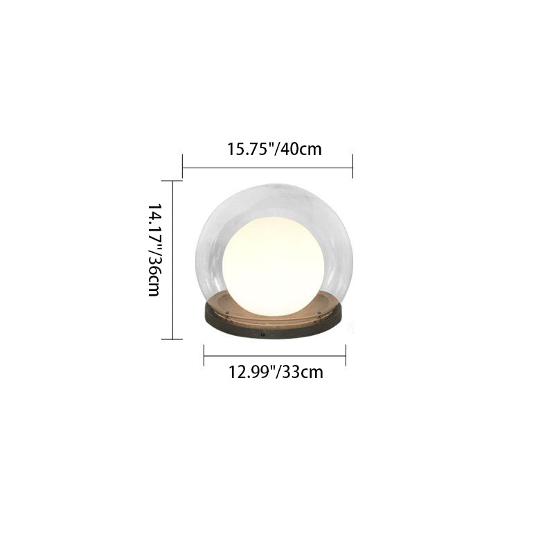 Modern Simplicity Solar Waterproof Stainless Steel PE PMMA Ball Moon 1-Light Outdoor Light For Garden | Kalsten