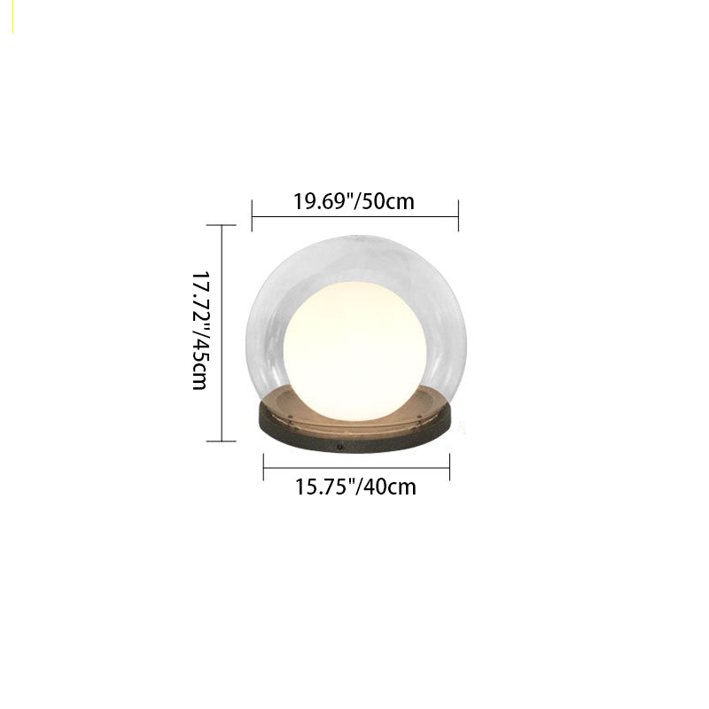 Modern Simplicity Solar Waterproof Stainless Steel PE PMMA Ball Moon 1-Light Outdoor Light For Garden | Kalsten