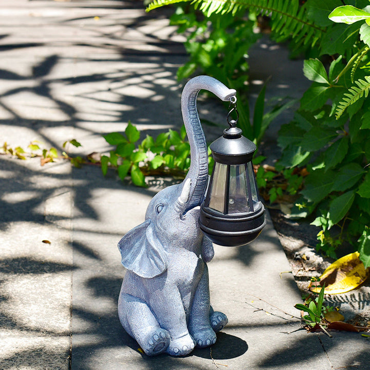 Contemporary Creative Solar Waterproof Resin Elephant LED Outdoor Light Landscape Lighting For Garden | Kalsten