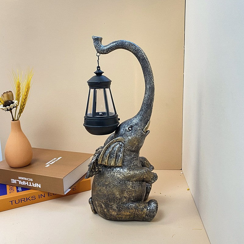 Contemporary Creative Solar Waterproof Resin Elephant LED Outdoor Light Landscape Lighting For Garden | Kalsten