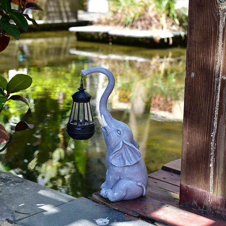 Contemporary Creative Solar Waterproof Resin Elephant LED Outdoor Light Landscape Lighting For Garden | Kalsten