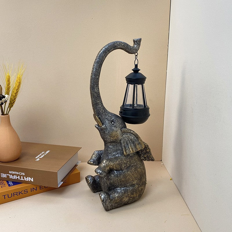 Contemporary Creative Solar Waterproof Resin Elephant LED Outdoor Light Landscape Lighting For Garden | Kalsten