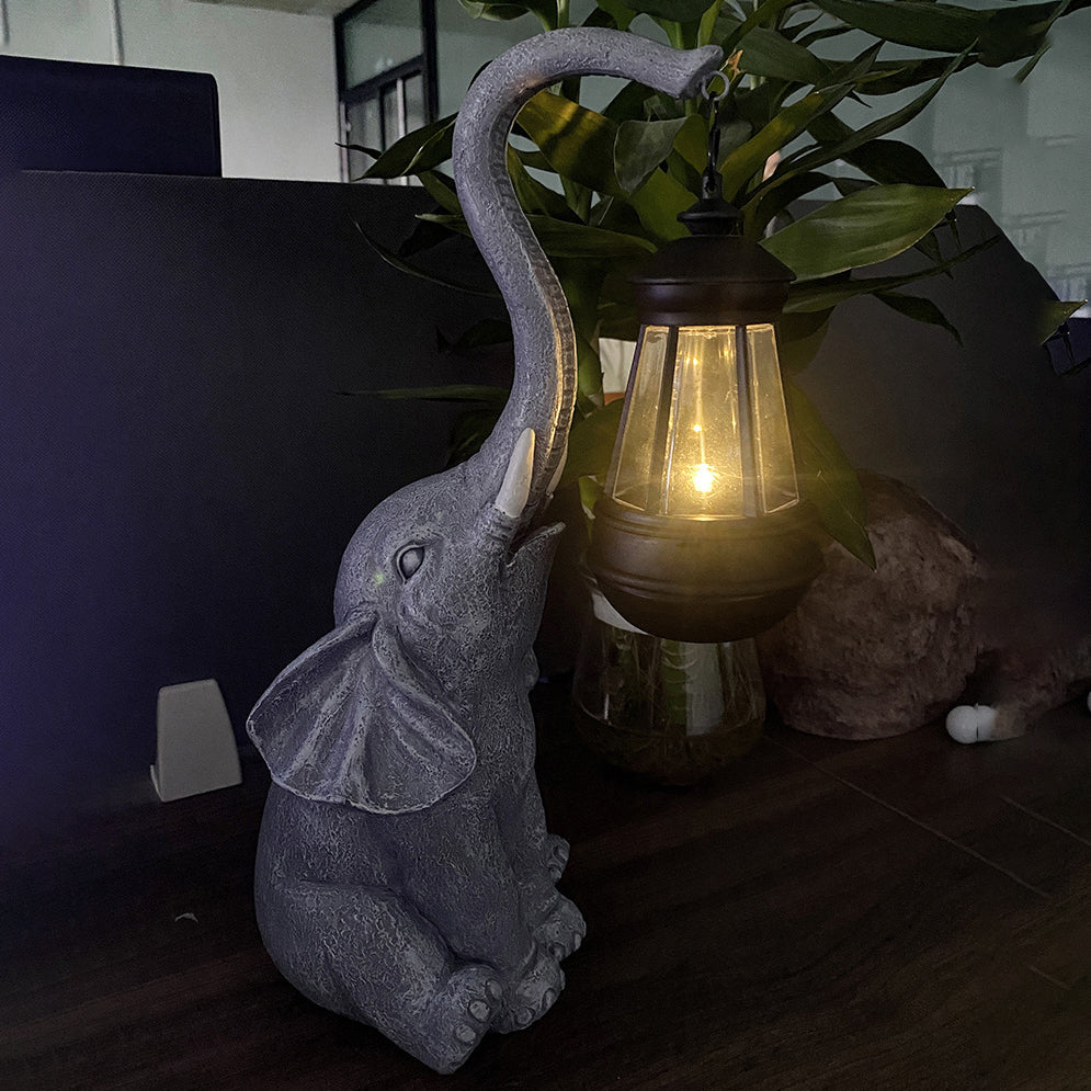 Contemporary Creative Solar Waterproof Resin Elephant LED Outdoor Light Landscape Lighting For Garden | Kalsten